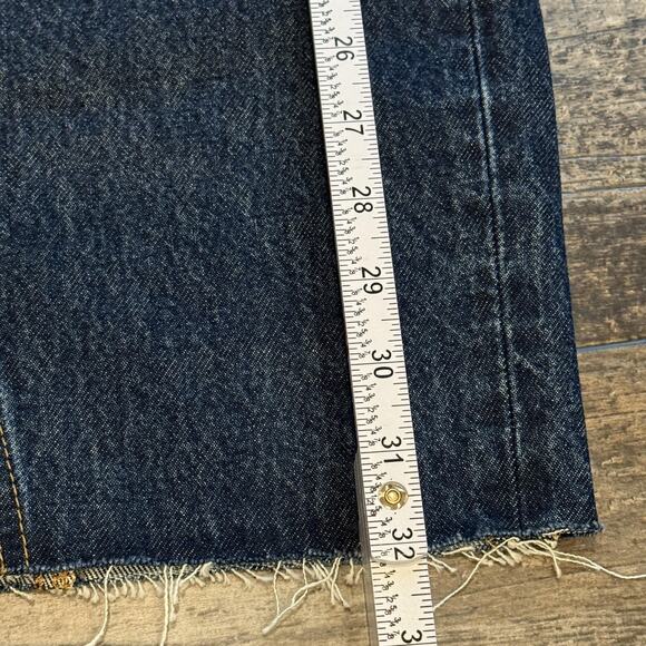 RE/DONE Midi Denim Skirt Womens 26 Blue Heritage Rinse Organic Cotton NEW - Picture 12 of 14